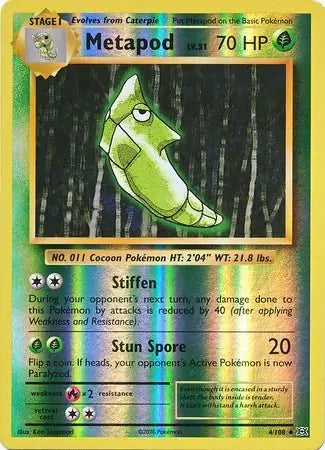 Metapod 4/108 (XY - Evolutions)  - Reverse Holofoil | Good Games Adelaide SA