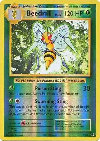 Beedrill 7/108 (XY - Evolutions)  - Reverse Holofoil | Good Games Adelaide SA