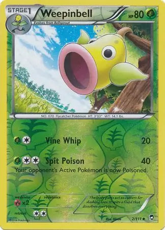Weepinbell 2/111 (XY - Furious Fists)  - Reverse Holofoil | Good Games Adelaide SA