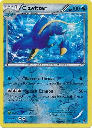 Clawitzer 24/111 (XY - Furious Fists)  - Reverse Holofoil | Good Games Adelaide SA