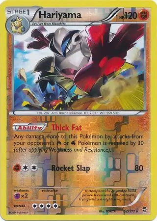 Hariyama 52/111 (XY - Furious Fists)  - Reverse Holofoil | Good Games Adelaide SA