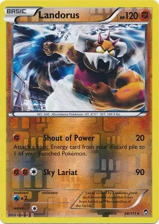 Landorus 58/111 (XY - Furious Fists)  - Reverse Holofoil | Good Games Adelaide SA
