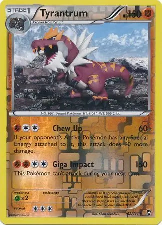 Tyrantrum 62/111 (XY - Furious Fists)  - Reverse Holofoil | Good Games Adelaide SA