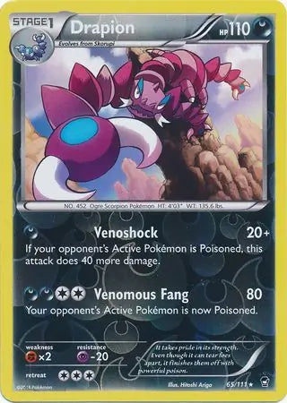 Drapion 65/111 (XY - Furious Fists)  - Reverse Holofoil | Good Games Adelaide SA