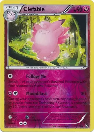 Clefable 71/111 (XY - Furious Fists)  - Reverse Holofoil | Good Games Adelaide SA