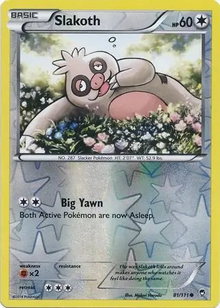 Slakoth 81/111 (XY - Furious Fists)  - Reverse Holofoil | Good Games Adelaide SA