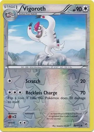 Vigoroth 82/111 (XY - Furious Fists)  - Reverse Holofoil | Good Games Adelaide SA