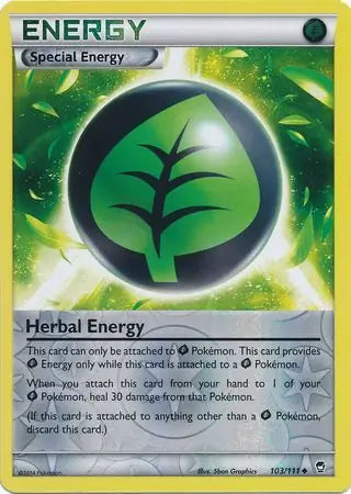 Herbal Energy 103/111 (XY - Furious Fists)  - Reverse Holofoil | Good Games Adelaide SA