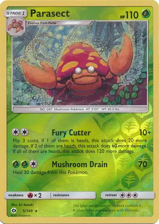 Parasect 5/149 (SM Base Set)  - Reverse Holofoil | Good Games Adelaide SA