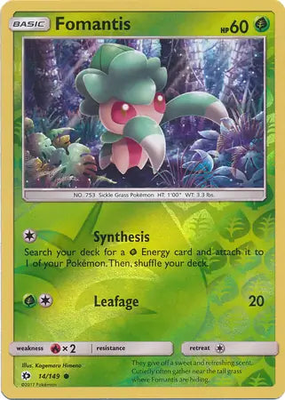 Fomantis 14/149 (SM Base Set)  - Reverse Holofoil | Good Games Adelaide SA
