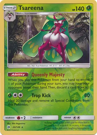 Tsareena 20/149 (SM Base Set)  - Reverse Holofoil | Good Games Adelaide SA