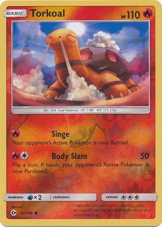 Torkoal 23/149 (SM Base Set)  - Reverse Holofoil | Good Games Adelaide SA