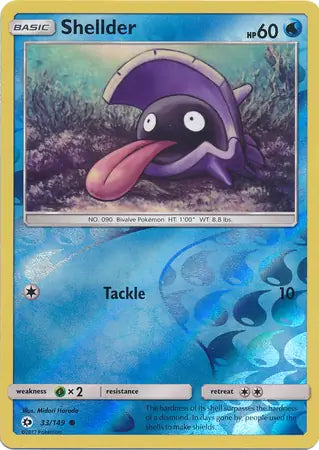 Shellder 33/149 (SM Base Set)  - Reverse Holofoil | Good Games Adelaide SA
