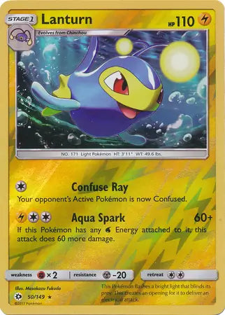 Lanturn 50/149 (SM Base Set)  - Reverse Holofoil | Good Games Adelaide SA