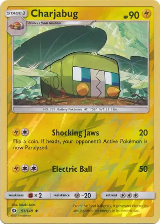 Charjabug 51/149 (SM Base Set)  - Reverse Holofoil | Good Games Adelaide SA