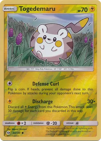 Togedemaru 53/149 (SM Base Set)  - Reverse Holofoil | Good Games Adelaide SA