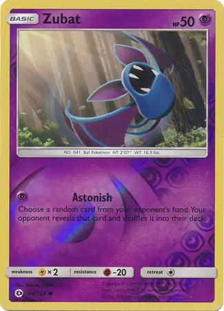 Zubat 54/149 (SM Base Set)  - Reverse Holofoil | Good Games Adelaide SA