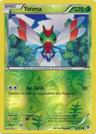 Yanma 3/119 (XY - Phantom Forces)  - Reverse Holofoil | Good Games Adelaide SA