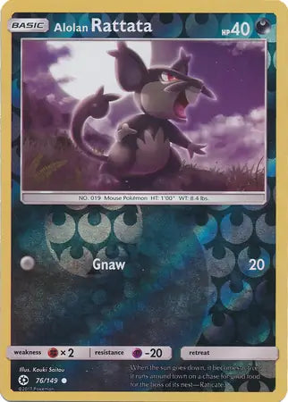 Alolan Rattata 76/149 (SM Base Set)  - Reverse Holofoil | Good Games Adelaide SA