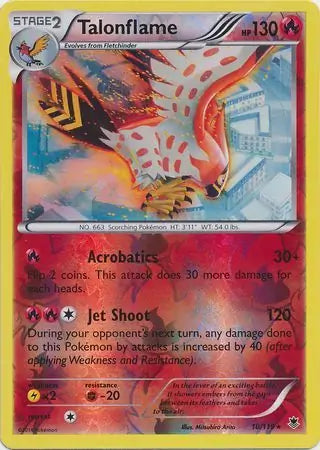 Talonflame 10/119 (XY - Phantom Forces)  - Reverse Holofoil | Good Games Adelaide SA