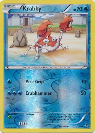 Krabby 13/119 (XY - Phantom Forces)  - Reverse Holofoil | Good Games Adelaide SA