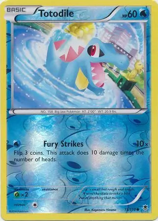 Totodile 15/119 (XY - Phantom Forces)  - Reverse Holofoil | Good Games Adelaide SA
