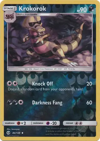 Krokorok 84/149 (SM Base Set)  - Reverse Holofoil | Good Games Adelaide SA