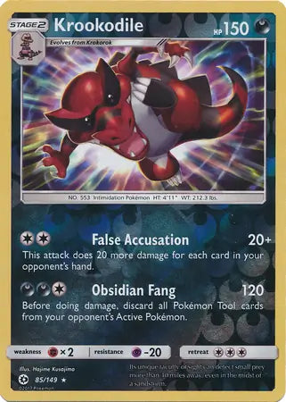 Krookodile 85/149 (SM Base Set)  - Reverse Holofoil | Good Games Adelaide SA