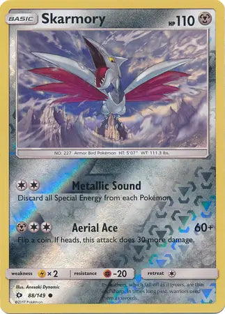 Skarmory 88/149 (SM Base Set)  - Reverse Holofoil | Good Games Adelaide SA