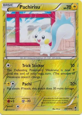 Pachirisu 25/119 (XY - Phantom Forces)  - Reverse Holofoil | Good Games Adelaide SA