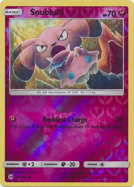 Snubbull 90/149 (SM Base Set)  - Reverse Holofoil | Good Games Adelaide SA
