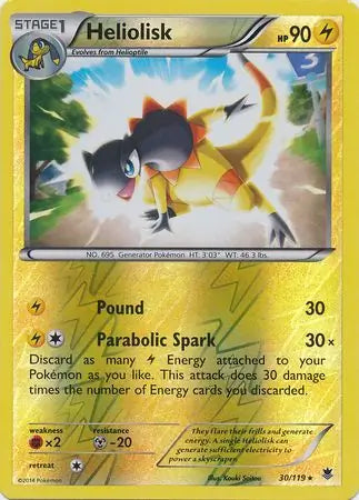 Heliolisk 30/119 (XY - Phantom Forces)  - Reverse Holofoil | Good Games Adelaide SA