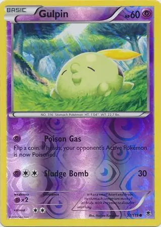 Gulpin 37/119 (XY - Phantom Forces)  - Reverse Holofoil | Good Games Adelaide SA