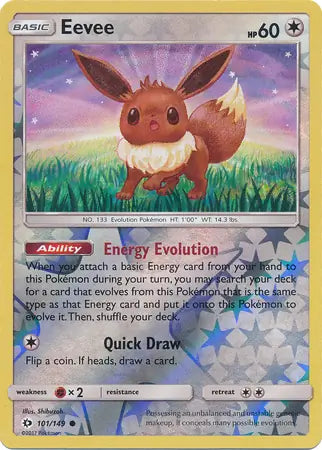 Eevee 101/149 (SM Base Set)  - Reverse Holofoil | Good Games Adelaide SA