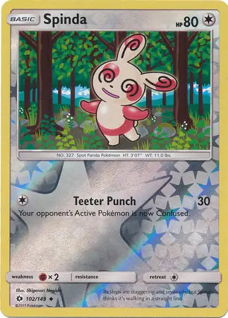 Spinda 102/149 (SM Base Set)  - Reverse Holofoil | Good Games Adelaide SA