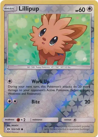 Lillipup 103/149 (SM Base Set)  - Reverse Holofoil | Good Games Adelaide SA