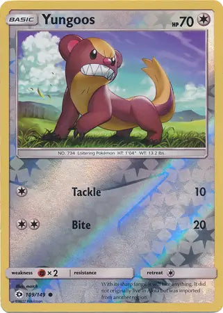 Yungoos 109/149 (SM Base Set)  - Reverse Holofoil | Good Games Adelaide SA