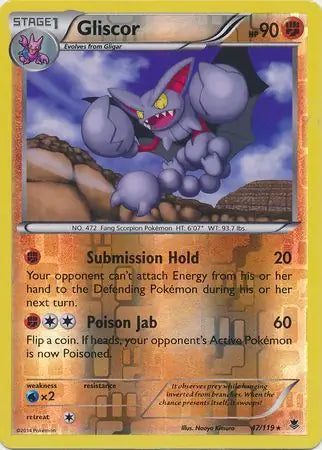 Gliscor 47/119 (XY - Phantom Forces)  - Reverse Holofoil | Good Games Adelaide SA