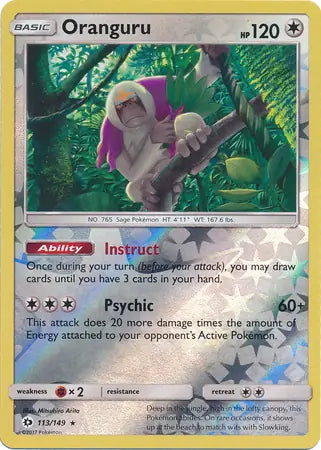 Oranguru 113/149 (SM Base Set)  - Reverse Holofoil | Good Games Adelaide SA