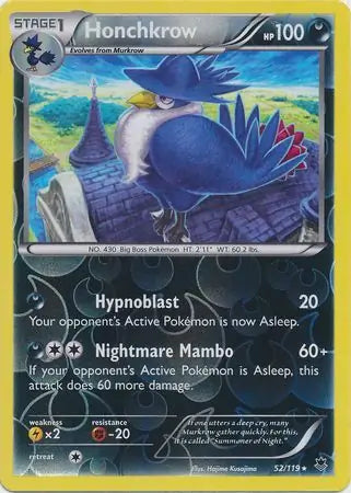Honchkrow 52/119 (XY - Phantom Forces)  - Reverse Holofoil | Good Games Adelaide SA