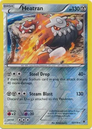 Heatran 63/119 (XY - Phantom Forces)  - Reverse Holofoil | Good Games Adelaide SA