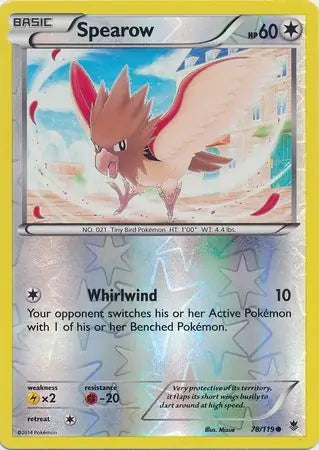 Spearow 78/119 (XY - Phantom Forces)  - Reverse Holofoil | Good Games Adelaide SA