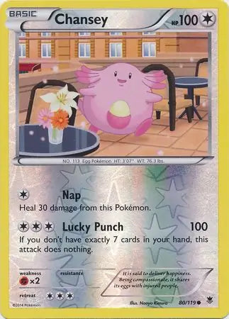 Chansey 80/119 (XY - Phantom Forces)  - Reverse Holofoil | Good Games Adelaide SA