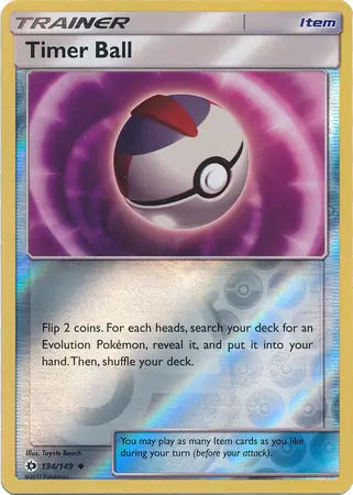 Timer Ball 134/149 (SM Base Set)  - Reverse Holofoil | Good Games Adelaide SA
