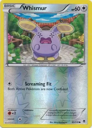 Whismur 83/119 (XY - Phantom Forces)  - Reverse Holofoil | Good Games Adelaide SA
