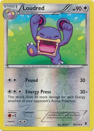 Loudred 84/119 (XY - Phantom Forces)  - Reverse Holofoil | Good Games Adelaide SA