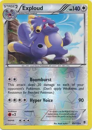 Exploud 85/119 (XY - Phantom Forces)  - Reverse Holofoil | Good Games Adelaide SA