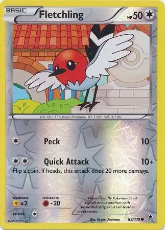 Fletchling 89/119 (XY - Phantom Forces)  - Reverse Holofoil | Good Games Adelaide SA