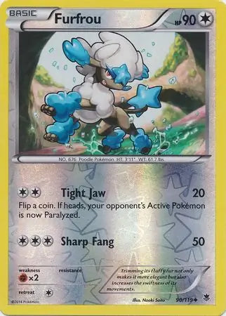 Furfrou 90/119 (XY - Phantom Forces)  - Reverse Holofoil | Good Games Adelaide SA