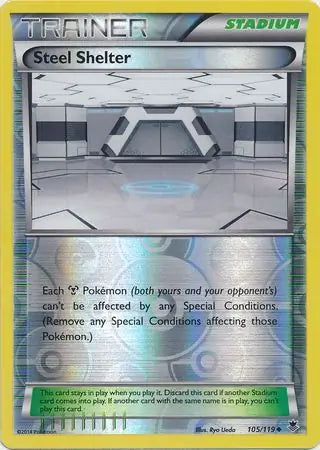 Steel Shelter 105/119 (XY - Phantom Forces)  - Reverse Holofoil | Good Games Adelaide SA